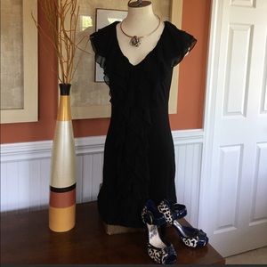💕 WHBM Black Dress w/Ruffle Detail💕
